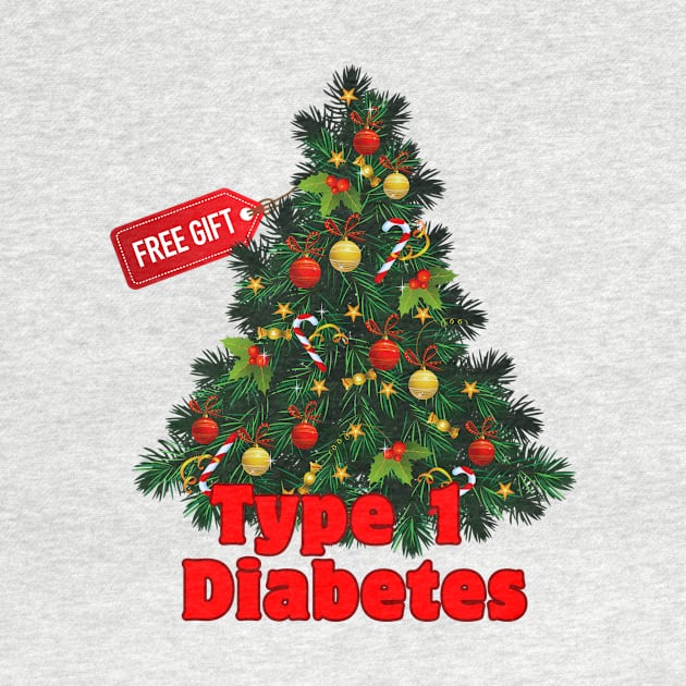 Diabetes Christmas Tree Free Gift Type 1 Diabetes by Diabeticsy